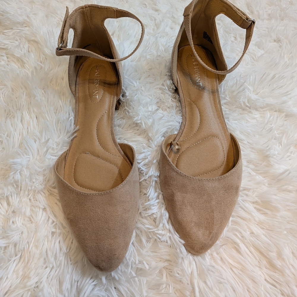 Lane Bryant Tan Ankle Strap Sandals Size 10 - Picture 2 of 9